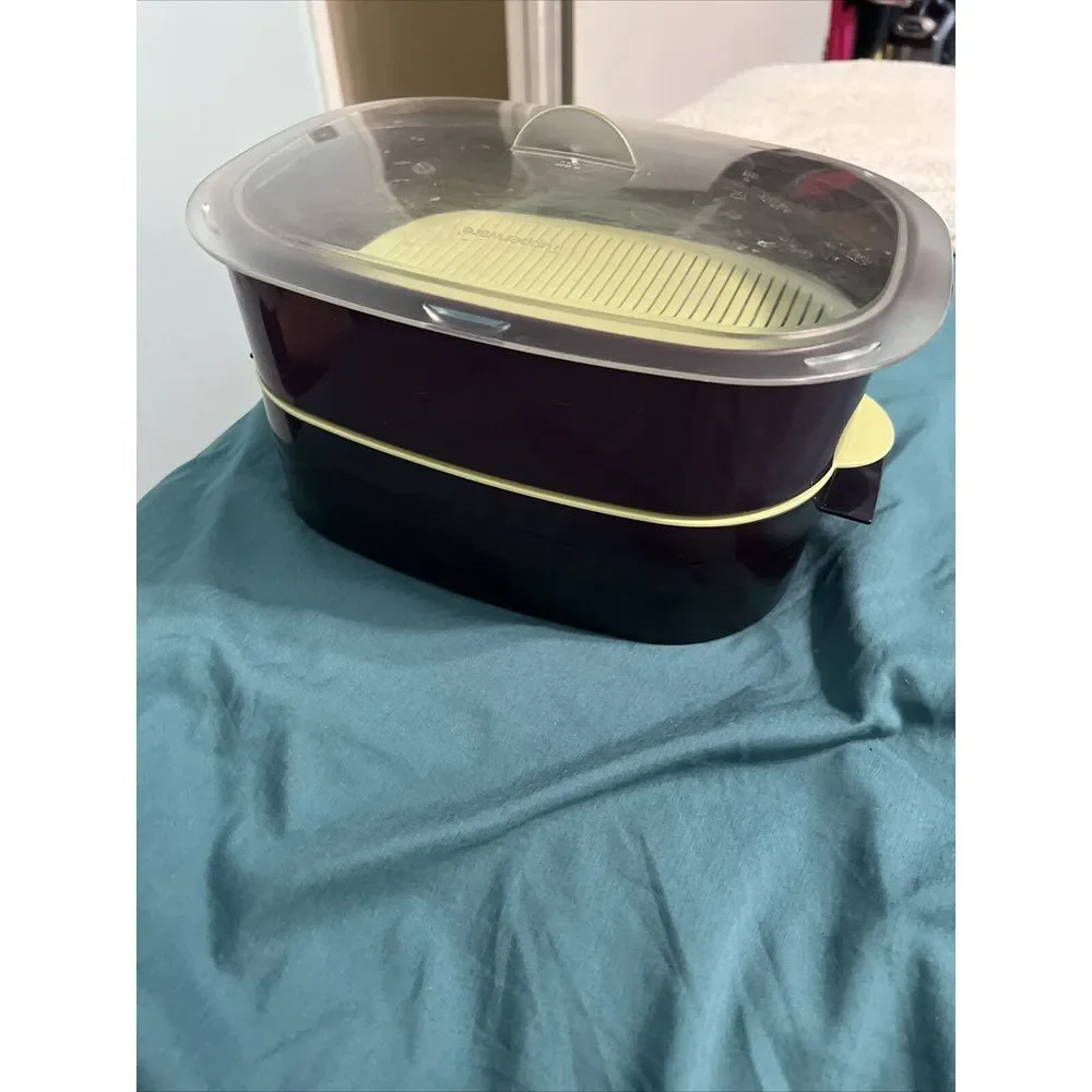 Tupperware Microwave‎ Steamer Cooker Stackable Oval- 6pcs- Used